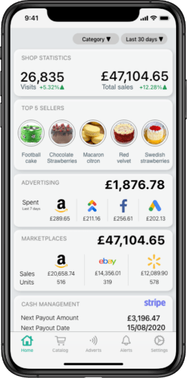 XPND - Home page dashboard - Check all your ecommerce activities in a second
